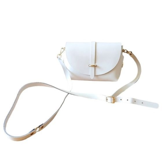 Vice Versa Vegan Leather Crossbody Mini Bag White. - Picture 2 of 11